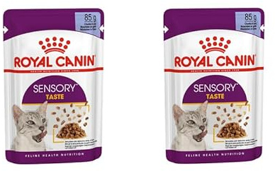 Royal Canin Sensory Taste | Doppelpack | 2 x 12 x 85 g | Alleinfuttermittel für ausgewachsene Katzen | Stückchen in Gelee | Kann dabei helfen den Geschmackssinn anzuregen