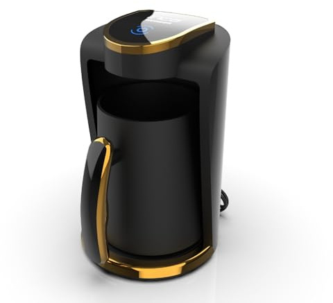 İnca IKM-01 Türkische Kaffeemaschine, Türk Kahve Makinesi, 250ml (1-4 Tassen), 400W, Überlaufschutz & Trockengehschutz, Edelstahlheizplatte, Automatische Abschaltung, Für Perfekten Mokka