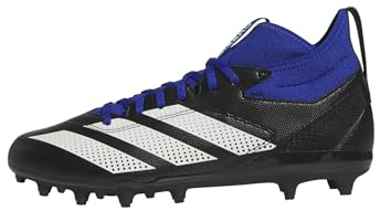 adidas Men's Adizero Impact.2 American Football Sneaker, Black/White/Team Royal Blue, 11.5 UK
