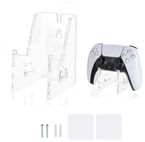 leyomgamz Joystick-hållare, kontrollhållare, spelhörlurshållare, styrenhetshållare i akryl dörr, skrivbord hörlurshållare, stativ 9,8 x 8,3 x 5,9 cm, hörlurstillbehör och spelplatta
