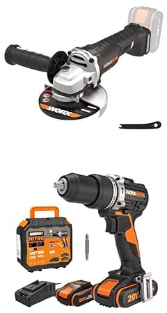 Pack Amoladora + Taladro Percutor | Motor sin escobillas | 20V | WORX | WX812.9 + WX352