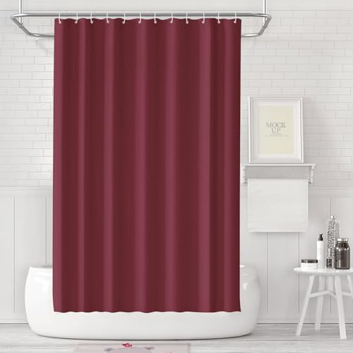 LUKDUNG cortina de baño y ducha antimoho, cortina de ducha resistente al agua lavable de PEVA con 12 anillos