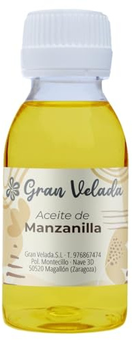 Gran Velada - Aceite de Manzanilla 250ml | Hidratante, calmante y purificante | Perfecto para cosméticos DIY para la piel sensible, el cabello y masajes relajantes