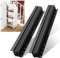 NECILO Glissières de tiroir montées sur le fond, 800 mm, 3 plis, coulisses invisibles pour escaliers, noir, capacité de charge de 92 kg, 1 paire