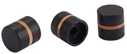 3pcs Gd407 Wooden Control Knobs for Electric Guitar and Bass | Coffee Finish, Fits Split Shaft Pots and Import Concentric Pots, Replacement Set for Instrument Upgrades