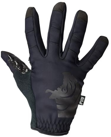 PIG Full Dexterity Tactical Cold Weather Gloves, Insulated, Touchscreen Compatible, Silicone Grip, for Shooting, 1 Pair, Black, Large