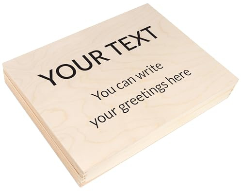 Creative Deco Personalisierte Geschenke Wunschtext Holzkiste | Dein Text | Eigener Beliebiger | Individuelles Geschenk | 34 x 25,3 x 5,3 cm | Geschenkkiste Geschenkbox | Für Frauen, Männer und Paar