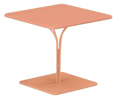 Vente-unique - Table de Jardin L.80 cm en métal - Orange Clair - MIRMANDE de MYLIA