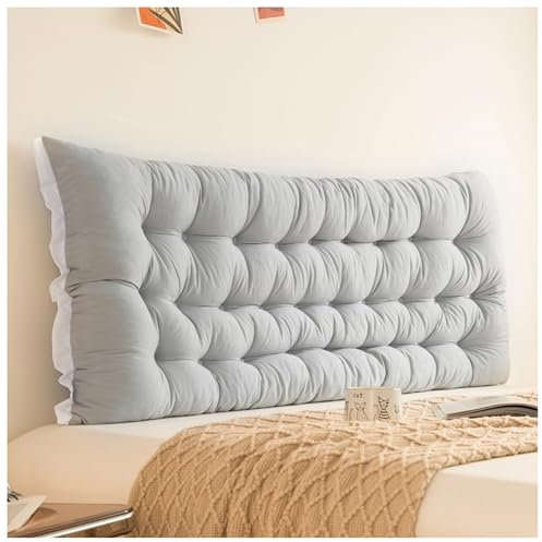 HUMAJORY Keilkissen Fürs Bett, Lesekissen, Bettkissen for Schlafen, Nackenkissen for Nacken und Schulter, Rückenkissen, Rückenkissen for Aufsitzen Im Bett/Couch(Silver,100x50x5cm)