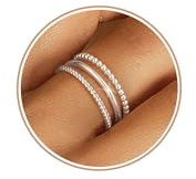 ZHESHY 3pcs Gold Silber Ring Damen 1,3 Mm Dünn Goldene Rings 14k Vergoldete Silberring Wasserfest Hypoallergene Stapeln Schmal Ringe Set Geschenke Schmuck Frauen Verlobungsring Eheringe Größe 52-65