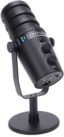 Luocute Dynamisches Mikrofon für Podcast -Aufzeichnung, PC -Computer -Gaming -Streaming -Mikrofon mit Stand, Professionelles USB XLR Cardioid Mic für Live - -Karaoke -Spiele