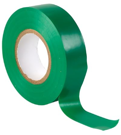 TERF® 1 Pack - Green Electrical Tape 19mm (0.75 inch) X 33m (108 Feet) Strong Self Adhesive PVC Insulation Tape for Insulating Repairing, Protecting Electrical Wires and Wide Use of Sealing Tape