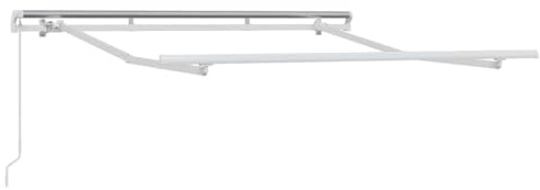 vidaXL Estructura del Toldo Blanco 2,5 x 2 m Metal | Diseño retráctil que facilita el almacenamiento y uso, Hecho de aluminio de calidad, diseñado para durar,