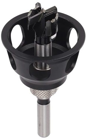 Dowel Jig Kit, Dog Hole Chamfer Reamer Tool, Straight Hole Drill Fixture, for Benches Aluminium Alloy, Metal Deburring Chamfer Burr Removal Tool, Shaping Trimmer