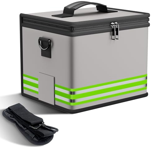 ENGPOW Lipo Safe Bag Feuerfeste Explosionsgeschützte Akku Tasche 24x20x18cm | Lipo-Akku-Aufbewahrungsbox,LiPo Batterie Guard Safe Bag,Schutzbeutel zum Laden und Aufbewahren mit Doppelreißverschluss