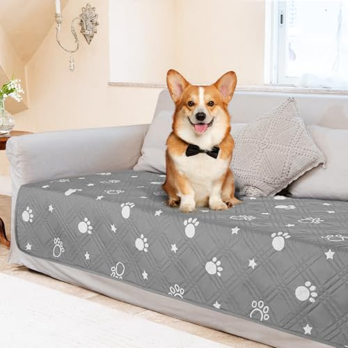 PICK FOR LIFE wasserdichte Hundedecke, 97 x 190cm wasserdichte Tagesdecke für Sofa, Bett & Auto | rutschfeste, Waschbare Dog Blanket als Schutzunterlage für große und kleine Hunde