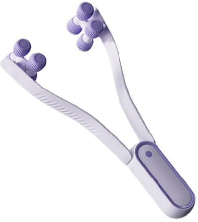 iplusmile Gesichtsmassagerolle V-förmig aus Abs und Pmma für Komfortable Massage und Hautstraffung Stilvoller Violetter Gesichtsroller für Gesichtsmassage und Einfache Anwendung