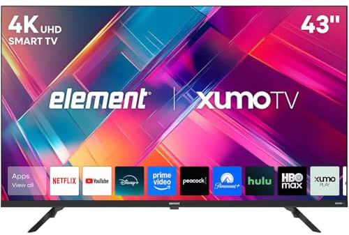 Element E550AE43CG 43 inch Class Revolution Series 4K UHD HDR LED Smart Xumo TV