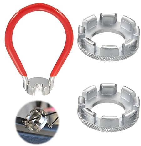 3 Pièces Clé à rayons, Accessoires de Outil de Tension de Rayons 8 Voies en Acier, Clé à Rayons de Vélo Réglage et Réparation Truing de Roues de Cyclisme Réglage de Jante pour Vélo Cyclisme VTT