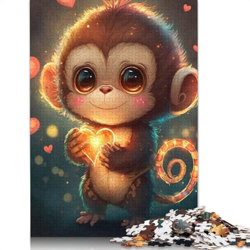 Rompecabezas de 1000 Piezas con diseño de monito bebé para Adultos. Rompecabezas de Papel, Ideal para niños. 38 x 26 cm / 1000 Piezas.