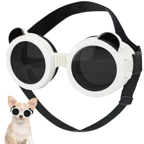 Hundsolglasögon – dimsäkra ögonkläder för små husdjur, vindbeständiga hundglasögon | utomhussäkerhetsnyanser, UV-skyddstillbehör, resevandringsutrustning, skyddande mode glasögon, rolig äventyr