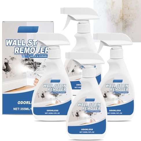 Nettoyant Mural Multi-usages Pour Murs Blancs, Protection Longue Durée Sans Abîmer Les Murs, Détachant Pour Murs, Nettoyant Pour Carrelage De Salle De Bain Et Cuisine (4pcs)