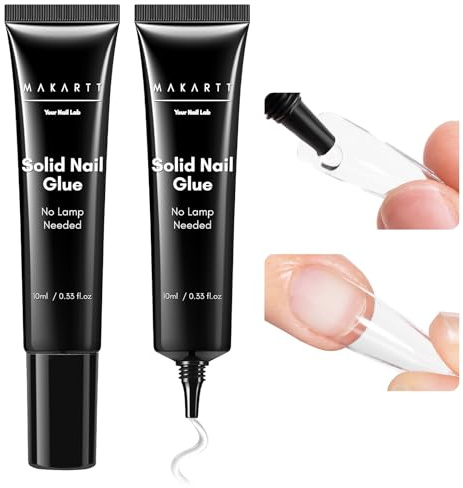 Makartt Pegamento para uñas postizas Semi Solid 20s sin UV 2 x 10 ml
