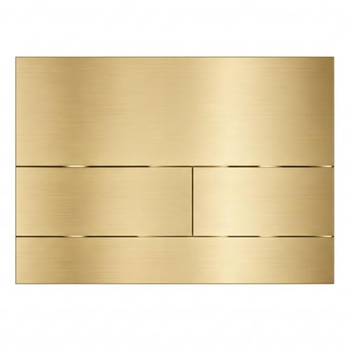 Balneo Plaque de Commande WC Chasse Or pour Réservoir Encastré - Bouton Chasse d’Eau Plaque WC - Suspendu Panneau de Commande Toilette - Design Moderne - Montage Mural