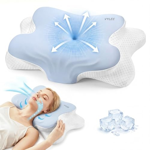 VYLEE Memory Foam Pillow, Neck Pillow, Ergonomic Pillow, Cervical Pillow