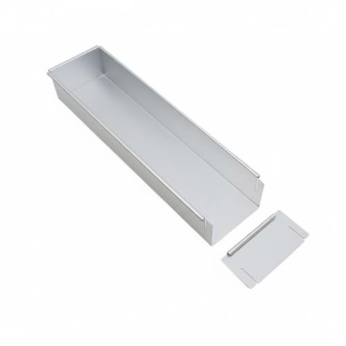 Gralara Molde Tiramisú con Tapa Molde Rectangular Desmontable Liberación Fácil Herramienta Culinaria para Horneado, 41.7 X 10 X 6 Cm