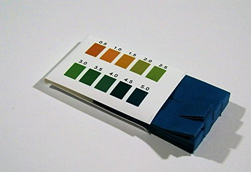 pH Test Book 100pcs Strips 0.5-5.0 pH - Test Paper for Juice, Wine, Beer, Milk, Whey, Kombucha, Water, Salvia, Urine - Made in Europe