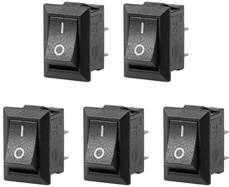 sourcing map 5stk. AC 125V/6A 250V/3A SPST 2 Anschluss 2 Position On/Off | Boot Wippschalter