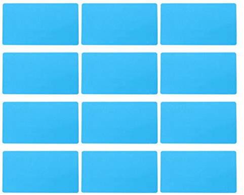 EXCEART 50stücke Dünne Farbig Eloxierte Aluminium-rohlinge Für Graviermaschinen Und Cnc-gravuren Blau Standard-visitenkartengröße Abgerundete Ecken Bruchfest