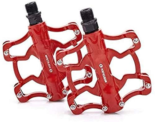 Fahrradpedal, Verschleißfestes Universal Mountainbike Pedal Platform Fahrrad Super Abgedichtetes Lagerpedal 9/16, Red