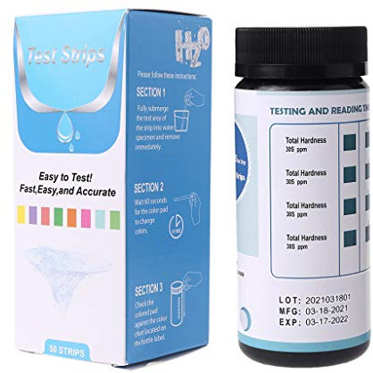 Bandelette de Test de dureté complète de l'eau Folewr Excellent kit de Test pour la dureté de l'adoucisseur d'eau Lave-Vaisselle Puits de l'eau du Spa et de la Piscine