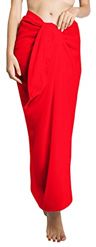 CHAINUPON Womens Beach Pareos Sarong Sheer Long Swimsuit Cover Ups Bikini Wrap Skirt