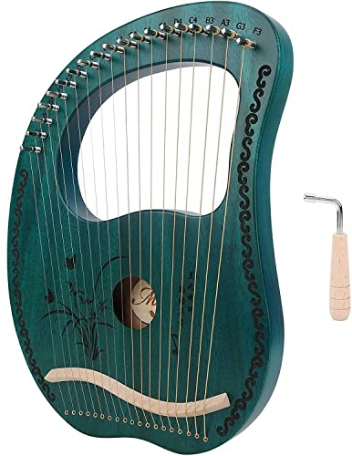 Tragbare Kleine Harfe, 19 Lyre Harfe, Saiteninstrument, Metall Saiten Mahagoni Instrument, Lyre, Einfach Zu Bedienen, Mit Stimmschlüssel Und Saiten Usw