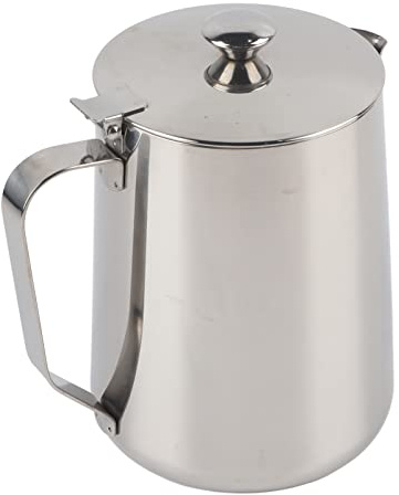 Pilipane Jarra para espumar Leche con Tapa, jarras humeantes de Acero Inoxidable, Leche, café, Capuchino, Latte, Arte, Barista, jarras de Vapor, Jarra de Leche(1500ml)