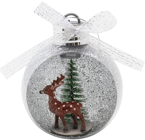 WERKA PRO Boule à Neige de Renne Lumineuse