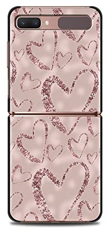 für Zflip4 Handyhülle für Samsung Z Flip3 5G z Flip 3 5G zFlip Handyschale Mobiltelefon Pink Rose Bling, B08, für Z Flip3 5G