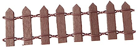 Gogogmee Mini Wood Picket Fence Coffee Small Garden Fence for Fairy Garden Micro Landscape Diy Decoration Ornament
