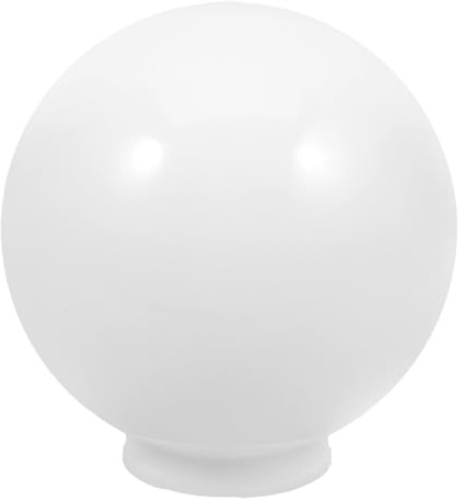 PRETYZOOM Paralume Sferico in Acrilico 7.87 Pollici Coprilampada Protettivo Rotondo Per Lampada Da Esterno Giardino Patio G9 Bianco Latte