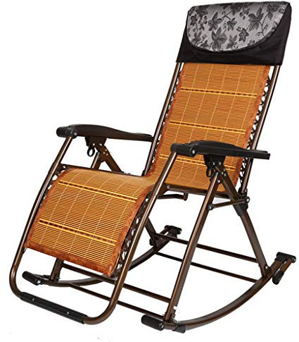 MJMLUCK Schaukelstühle, Terrassen-Lounge-Relaxsessel für Erwachsene, Schwerelosigkeitsstuhl – Sonnenliege für den Außenbereich, Faltbarer Liegestuhl für Strand, Garten, Camping
