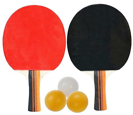 BCOATH Pong-schläger-Set Aus Holz 2 Schläger 3 Doppelnoppen Für Jugendliche Und Erwachsene Bequemes Leichtes Design
