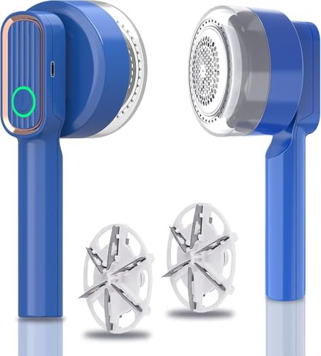 Quitapelusas, afeitadora de Telas, quitapelusas eléctrica para Ropa, afeitadora de suéteres con Carga USB y 2 Cabezales de Repuesto para Ropa