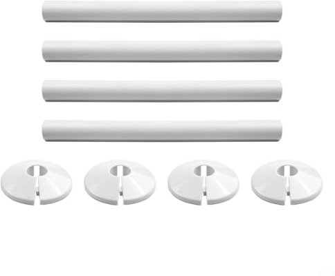 Zeroupshop 8 Stück Heizkörperrohr-Lochabdeckungen, 15 mm Rohre, perfektes Heizkörperzubehör, für Standard-Badezimmerheizkörper (weiß)