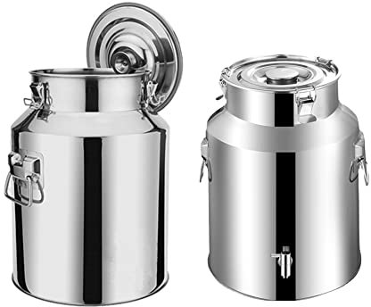 Stainless Steel Milk Can 5L Heavy Duty Milk Jug with Silicone Sealed Lid