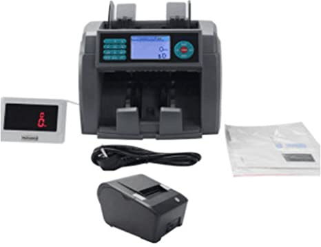 Money Counter Machine, Mixed Denomination Money Counter Machine Mix Value Money Counter Counterfeit Detector For 5-7 Kinds Currencies Sorting And Counting Bank Restaurant Bill Counter for Banknotes De