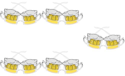 PRETYZOOM 5 Pz Bicchieri Da Birra Occhiali Da Sole Al Neon Festival Occhiali Da Sole Divertenti Bicchieri Creativi Occhiali Da Sole Da Donna Bicchieri Margherita Occhiali Leggeri Titolare Pe