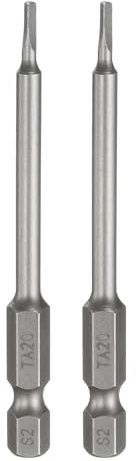 sourcing map 2pcs Magnetico Triangolo Cacciavite Bit TA20 1/4 Hex Shank 3 (75mm) Lungo Magnetico S2 Acciaio Industriale Grado Cacciavite Bit Triangolare Testa Trapano Elettrico Punte